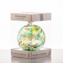 Sienna Glass Birthstone Ball August Peridot in Light Green - thumbnail 2