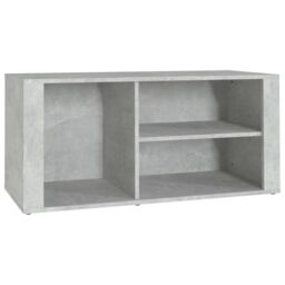 Berkfield Home Shoe Cabinet Concrete Grey 100x35x45 cm Engineered Wood - Size: 100 x 35 x 45 cm - thumbnail 2