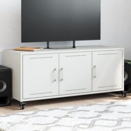 Berkfield Home TV Cabinet White 100.5x39x43.5 cm Steel