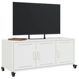 Berkfield Home TV Cabinet White 100.5x39x43.5 cm Steel - thumbnail 5