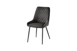 Baumhaus Signature Blue Dining Chair - GUN METAL GREY (Pack of Two) in Red - Size: 2 Pack - thumbnail 3