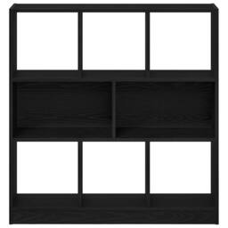 Berkfield Home Book Cabinet Black Oak 97.5x29.5x100 cm Engineered Wood - thumbnail 5
