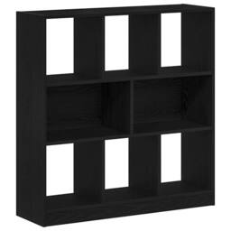 Berkfield Home Book Cabinet Black Oak 97.5x29.5x100 cm Engineered Wood - thumbnail 1