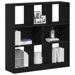 Berkfield Home Book Cabinet Black Oak 97.5x29.5x100 cm Engineered Wood - thumbnail 4