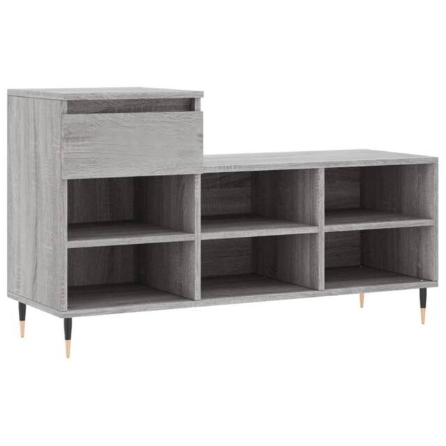 Berkfield Home Shoe Cabinet Grey Sonoma 102x36x60 cm Engineered Wood - Size: 102 x 36 x 60 cm - image 1