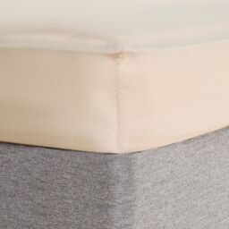 OHS Plain Dyed Non-Iron Fitted Bed Sheet in Natural - Size: Single Fitted - thumbnail 1