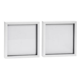 "Nicola Spring 3D Box Photo Frames - 10 x 10"" - Pack of 2 in White" - thumbnail 1