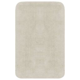 Berkfield Home Bathroom Mat Set 2 Pieces Fabric White - thumbnail 2
