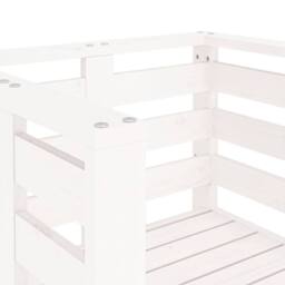 Berkfield Home Beautiful Garden Chairs 2 pcs White 61.5x53x71 cm Solid Wood Pine - thumbnail 8