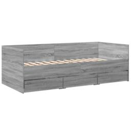 Berkfield Home Versatile Daybed with Drawers without Mattress Grey Sonoma 90x200 cm - thumbnail 1