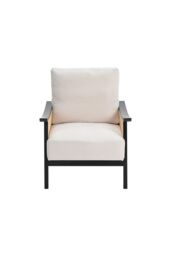 H&O Direct Mid Century Rattan Armchair in Beige - thumbnail 2