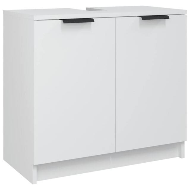 Berkfield Home Bathroom Cabinet White 64.5x33.5x59 cm Engineered Wood - image 1