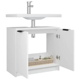 Berkfield Home Bathroom Cabinet White 64.5x33.5x59 cm Engineered Wood - thumbnail 6