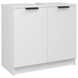 Berkfield Home Bathroom Cabinet White 64.5x33.5x59 cm Engineered Wood - thumbnail 1