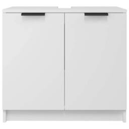 Berkfield Home Bathroom Cabinet White 64.5x33.5x59 cm Engineered Wood - thumbnail 7