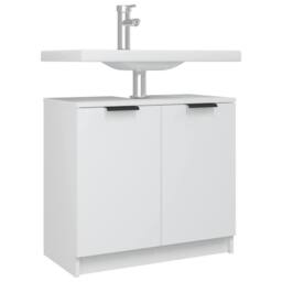 Berkfield Home Bathroom Cabinet White 64.5x33.5x59 cm Engineered Wood - thumbnail 5