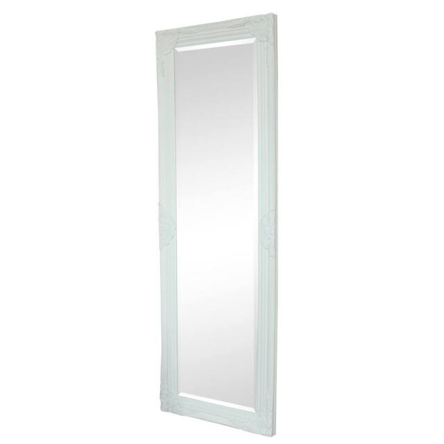 Melody Maison Tall / Long White Ornate Wall / Leaner Mirror - 47cm X 142cm - Size: 47 cm X 142 cm - image 1
