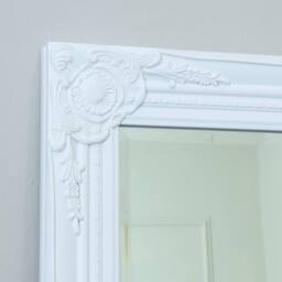 Melody Maison Tall / Long White Ornate Wall / Leaner Mirror 47cm X 142cm - Size: 47 cm X 142 cm - thumbnail 6
