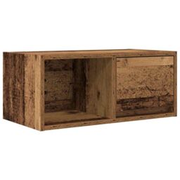 Berkfield Home TV Cabinets 2 pcs Old Wood 60x31x25.5 cm Engineered Wood in Brown - thumbnail 6