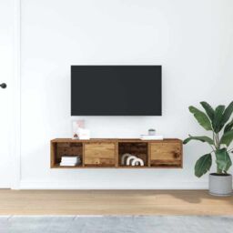 Berkfield Home TV Cabinets 2 pcs Old Wood 60x31x25.5 cm Engineered Wood in Brown - thumbnail 3