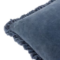 Yard Bertie 100% Cotton Velvet Cushion in Dark Blue - Size: 45 cm x 45 cm - thumbnail 5