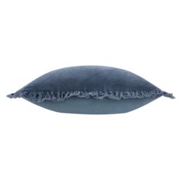 Yard Bertie 100% Cotton Velvet Cushion in Dark Blue - Size: 45 cm x 45 cm - thumbnail 3