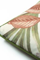 Prestigious Textiles Sumba Floral Printed Cushion in Coral - Size: 50 cm x 50 cm - thumbnail 4