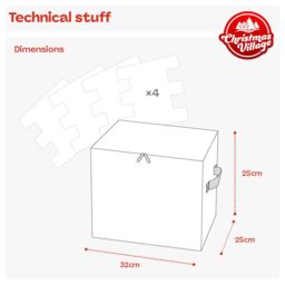 Christmas Village Christmas Light Storage Bag - Grey in Red - thumbnail 8
