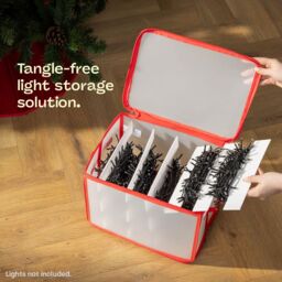 Christmas Village Christmas Light Storage Bag - Grey in Red - thumbnail 3