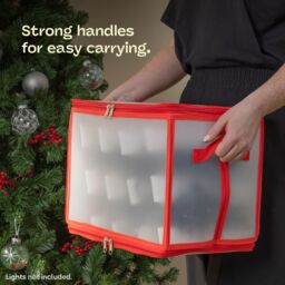 Christmas Village Christmas Light Storage Bag - Grey in Red - thumbnail 4