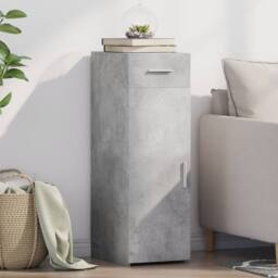 Berkfield Home Sideboard Concrete Grey 30x42.5x93 cm Engineered Wood - thumbnail 2