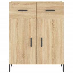Berkfield Home Highboard Sonoma Oak 69.5x34x180 cm Engineered Wood in Light Tan - thumbnail 8