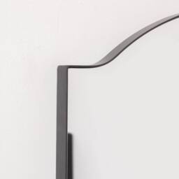 Melody Maison Matte Black Metal Framed Wall Mirror - 50cm X 65cm - Size: 50 cm X 65 cm - thumbnail 2