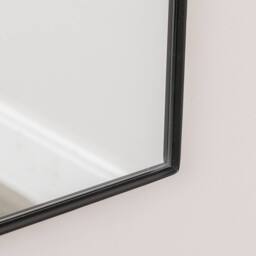 Melody Maison Matte Black Metal Framed Wall Mirror - 50cm X 65cm - Size: 50 cm X 65 cm - thumbnail 3