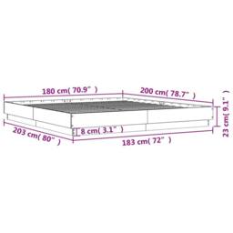 Berkfield Home Bed Frame without Mattress White 180x200 cm Super King - thumbnail 8