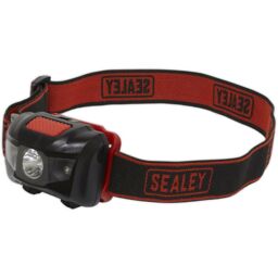 Loops 3W LED Head Torch Spotlight - Adjustable Headband - White LED & 2 x Red LEDs - thumbnail 3
