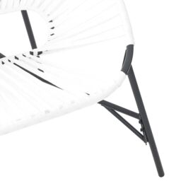 Berkfield Home Garden Chair Set 3 pcs Black & White Poly Rattan - thumbnail 9
