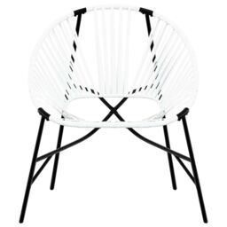 Berkfield Home Garden Chair Set 3 pcs Black & White Poly Rattan - thumbnail 5