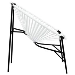 Berkfield Home Garden Chair Set 3 pcs Black & White Poly Rattan - thumbnail 7