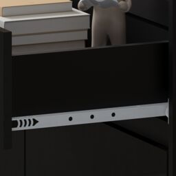 Harmin High Gloss Sleek Handleless 6 Drawer Chest Of Drawers in Black - thumbnail 6