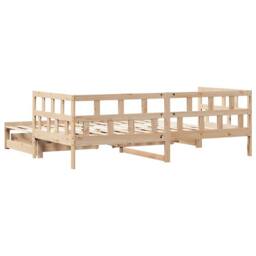Berkfield Home Daybed with Trundle & Drawers without Mattress 80x200 cm in Light Tan - thumbnail 7