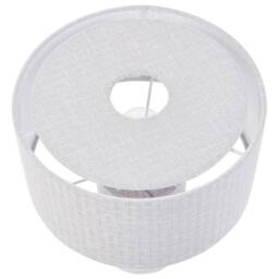 Wyld and Coco Bedside Lamp Grey Cotton-Linen Drum Shade 30cm - thumbnail 4