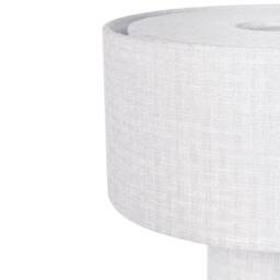 Wyld and Coco Bedside Lamp Grey Cotton-Linen Drum Shade 30cm - thumbnail 5