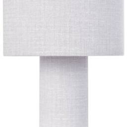 Wyld and Coco Bedside Lamp Grey Cotton-Linen Drum Shade 30cm - thumbnail 2