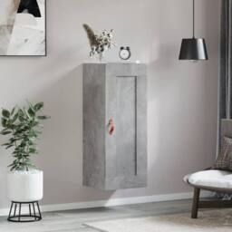 Berkfield Home Wall Mounted Cabinet Concrete Grey 34.5x34x90 cm Engineered Wood