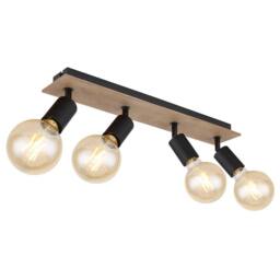 Netlighting Martha 49cm Ceiling Spotlight Bar Black 4x E27 - thumbnail 1
