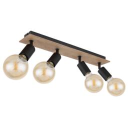 Netlighting Martha 49cm Ceiling Spotlight Bar Black 4x E27 - thumbnail 2