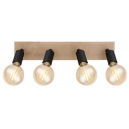 Netlighting Martha 49cm Ceiling Spotlight Bar Black 4x E27 - thumbnail 3