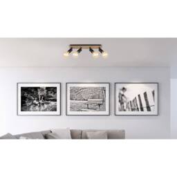 Netlighting Martha 49cm Ceiling Spotlight Bar Black 4x E27 - thumbnail 6
