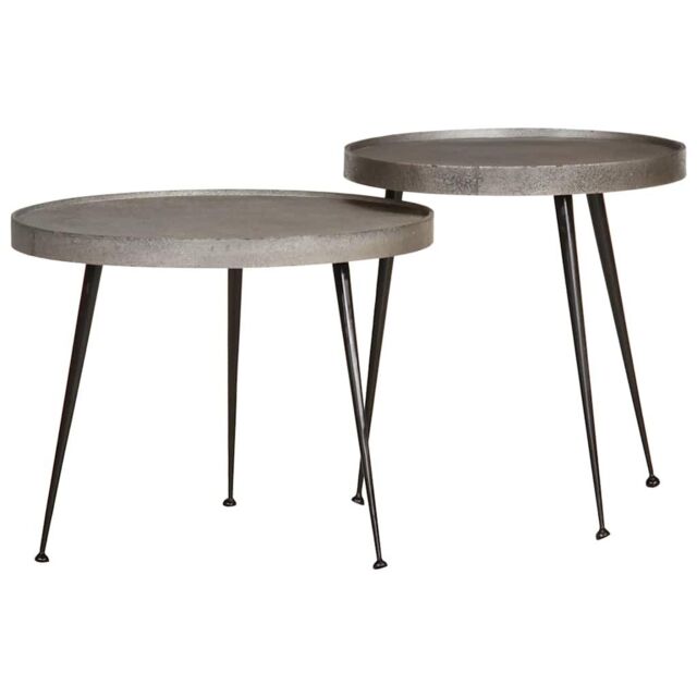 Berkfield Home Coffee Table 2 pcs Silver Engineered Wood - image 1